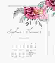 Save the Date-Kalenderblatt Blooming Kalenderblatt-Karte weiss