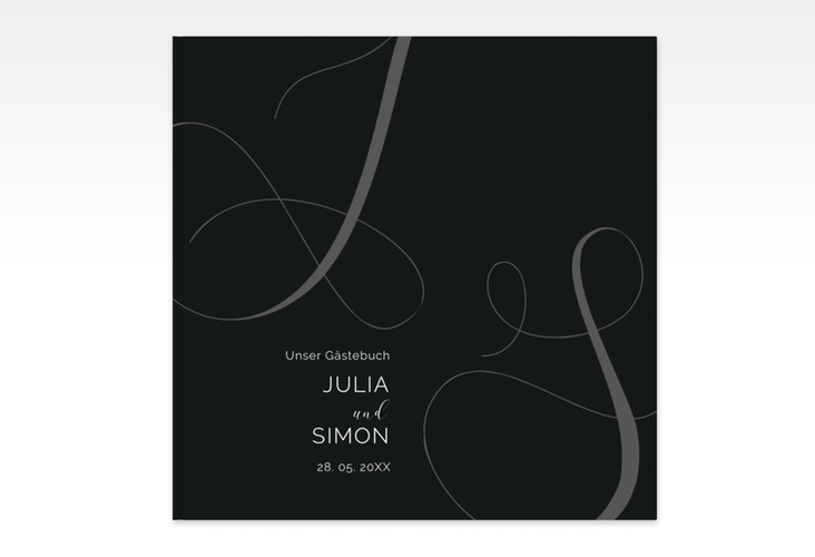 Gästebuch Creation Eheschließung 20 x 20 cm, Hardcover schwarz