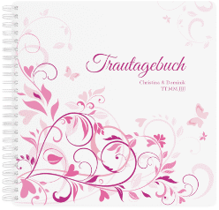 Klick: Details zu Trautagebuch Hochzeit "Lilly" anzeigen Trautagebuch Hochzeit "Lilly" Trautagebuch Hochzeit pink