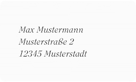 Blanko Empfängeretikett 63,5 x 38,1 mm