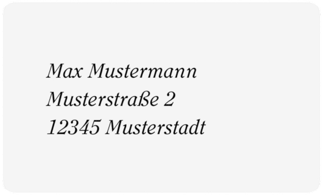 Blanko Empfängeretikett 63,5 x 38,1 mm