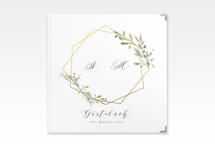 Gästebuch Selection Hochzeit Acacia Leinen-Hardcover weiss