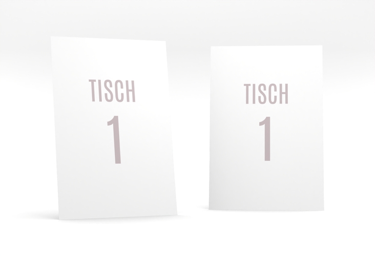 Tischnummer Hochzeit Memory Tischaufsteller grau hochglanz