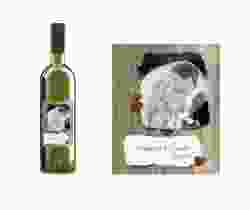 Etichetta vino matrimonio collezione Augusta Etikett Weinflasche 4er Set braun
