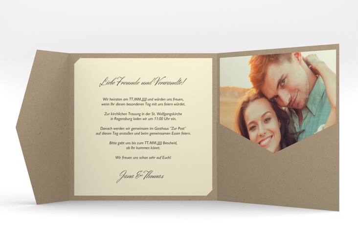 Hochzeitseinladung Letters Pocketfold