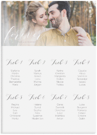 Klick: Details zu Sitzplan Leinwand Hochzeit "Promise" anzeigen Sitzplan Leinwand Hochzeit "Promise" 50 x 70 cm Leinwand weiss