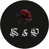 Aufkleber Hochzeit "Gothic Rose"