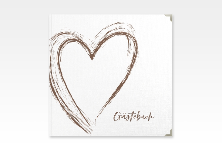 Gästebuch Selection Hochzeit Liebe Leinen-Hardcover braun