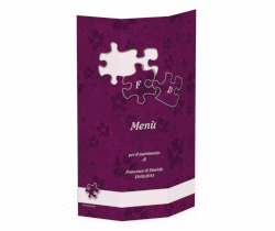 Klick: Details zu Menù matrimonio collezione Bergamo anzeigen Menù matrimonio collezione Bergamo DIN A4 Wickelfalz fucsia