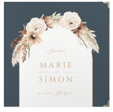 Klick: Details zu Gästebuch Selection Hochzeit "Blumenbogen" anzeigen Gästebuch Selection Hochzeit Blumenbogen Leinen-Hardcover blau