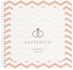 Klick: Details zu Gästebuch Hochzeit "Avery" anzeigen Gästebuch Hochzeit "Avery" Ringbindung weiss