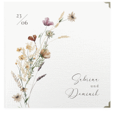 Klick: Details zu Gästebuch Selection Hochzeit "Sauvages" anzeigen Gästebuch Selection Hochzeit Sauvages Leinen-Hardcover weiss mit getrockneten Wiesenblumen