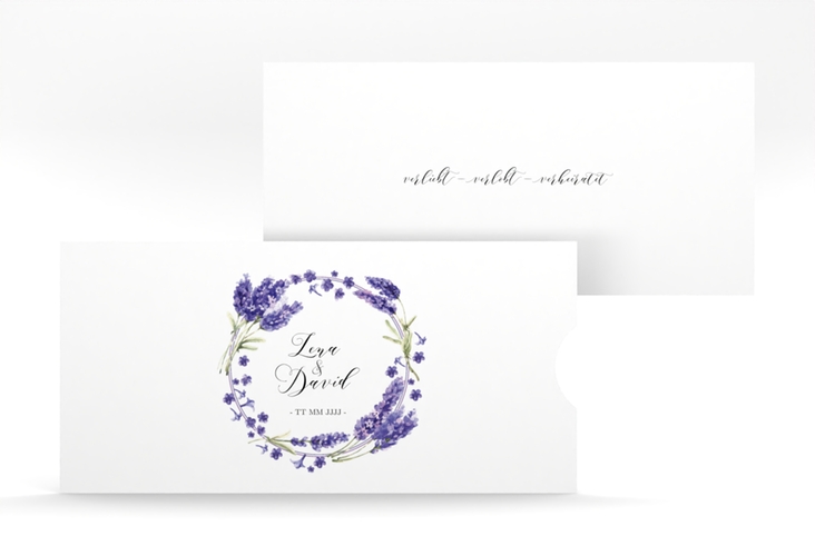 Hochzeitseinladung Lavendel Einsteckkarte