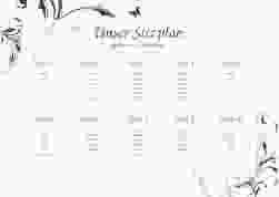 Sitzplan Poster Hochzeit Palma 70 x 50 cm Poster lila