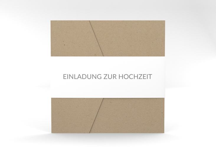 Hochzeitseinladung Vista Pocketfold weiss hochglanz