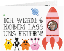 Einladungskarte Kindergeburtstag "Zahlien"