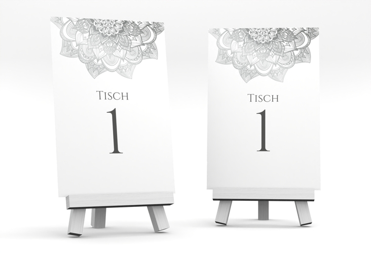 Tischnummer Hochzeit Delight Tischaufsteller grau