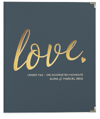Klick: Details zu Hochzeitsalbum "Glam" anzeigen Hochzeitsalbum Glam 21 x 25 cm blau