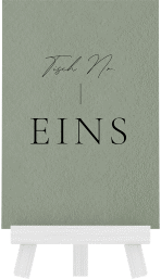 Tischnummer Hochzeit Hochzeitsfreude Tischaufsteller gruen