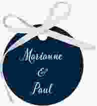 Geschenkanhänger Hochzeit Rise Geschenkanhänger, rund blau