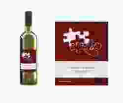 Etichette vino matrimonio collezione Bergamo Etikett Weinflasche 4er Set rosso