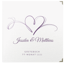 Klick: Details zu Gästebuch Selection Hochzeit "Envie" anzeigen Gästebuch Selection Hochzeit Envie Leinen-Hardcover lila