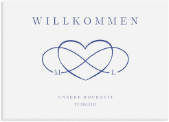 Klick: Details zu Willkommensschild Leinwand "Infinity" anzeigen Willkommensschild Leinwand Infinity 70 x 50 cm Leinwand blau