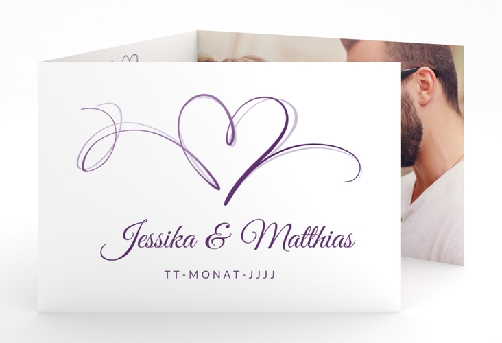 Hochzeitseinladung Envie A6 Doppel-Klappkarte