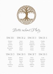 Sitzplan Poster Hochzeit Lebensbaum