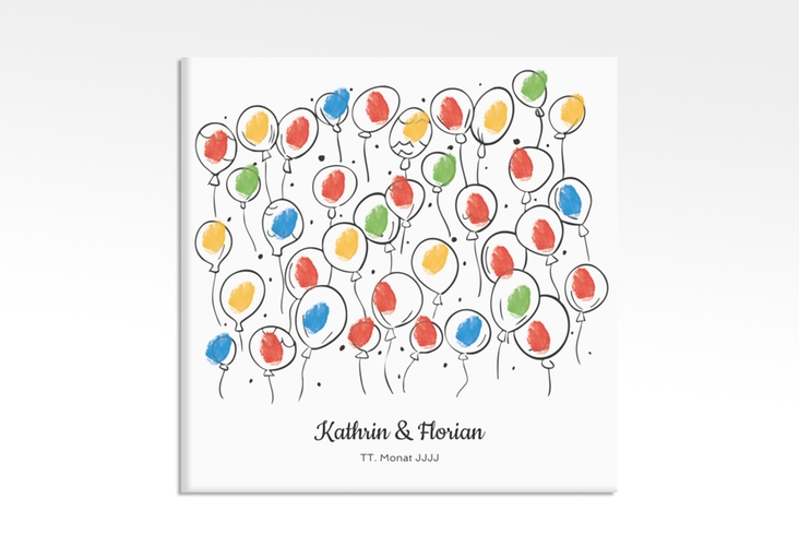 Wedding Tree Leinwand Hochzeitsballons (bis 35 Gäste) 30 x 30 cm