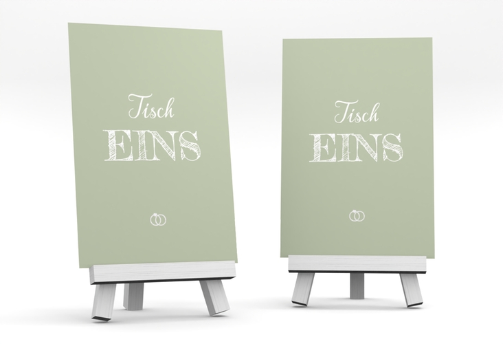 Tischnummer Hochzeit Rise Tischaufsteller gruen