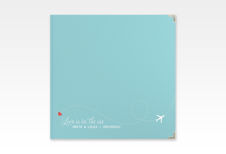 Gästebuch Selection Hochzeit Weddingpass Leinen-Hardcover blau