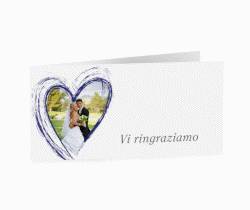 Klick: Details zu Ringraziamenti matrimonio collezione Tolone anzeigen Ringraziamenti matrimonio collezione Tolone DIN lang Klappkarte blu