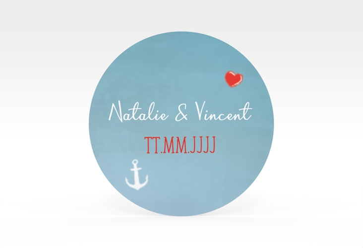 Aufkleber Hochzeit Ehehafen Aufkleber, selbstklebend, rund