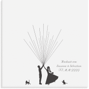 Klick: Details zu Wedding Tree Leinwand "Ballons Beatrice Cat" (bis 40 Gäste) anzeigen Wedding Tree Leinwand Ballons Beatrice Cat (bis 40 Gäste) 30 x 30 cm