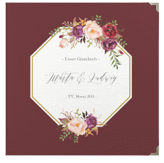 Klick: Details zu Gästebuch Selection Hochzeit "Prachtvoll" anzeigen Gästebuch Selection Hochzeit Prachtvoll Leinen-Hardcover rot