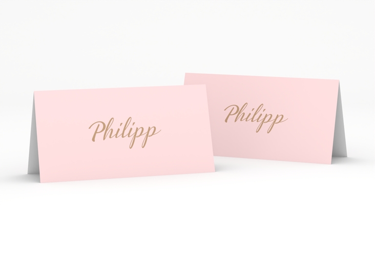 Tischkarte Hochzeit Glam Tischkarten rosa hochglanz