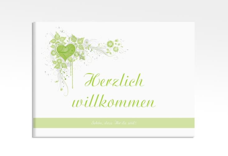 Willkommensschild Leinwand Triest 70 x 50 cm Leinwand gruen