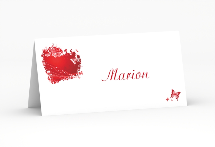 Tischkarte Hochzeit Mailand Tischkarten rot