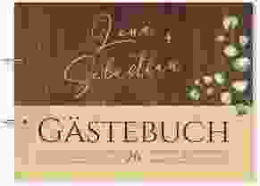 Gästebuch Holzcover Nussbaum "Landhaus"
