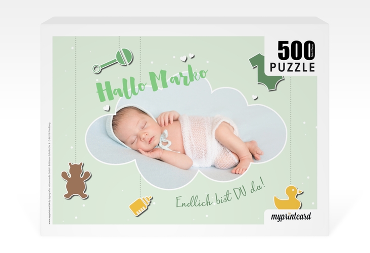 Fotopuzzle 500 Teile Babywolke 500 Teile gruen