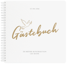 Gästebuch Konfirmation "Edeltaube"