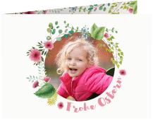 Osterkarte Lenz A6 Klappkarte quer rosa