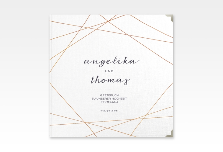 Gästebuch Selection Hochzeit Asymmetry Leinen-Hardcover weiss