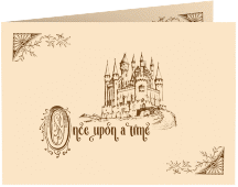 Klick: Details zu Hochzeitseinladung "Storybook" anzeigen Hochzeitseinladung Storybook A6 Klappkarte quer beige