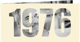 Einladungskarte Jahreszahl 2026 lange Klappkarte quer beige