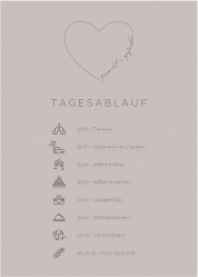Klick: Details zu Tagesablauf Poster Hochzeit "Lebenstraum" anzeigen Tagesablauf Poster Hochzeit Lebenstraum 50 x 70 cm Poster grau