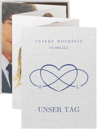 Klick: Details zu Foto-Leporello Hochzeit "Infinity" anzeigen Foto-Leporello Hochzeit Infinity Leporello blau