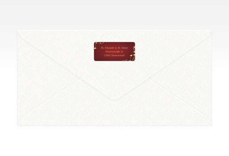 Absenderetikett Hochzeit Eternity 45,7 x 21,2 mm rot