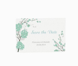 Klick: Details zu Biglietti Save the Date collezione Salerno anzeigen Biglietti Save the Date collezione Salerno A6 Postkarte azzuro